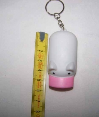 2 LED Mini Pig Keychain Flashlight (White)