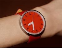 Fashion Ladies Big Round Dial PU Leather Sport Quartz Wrist Watch