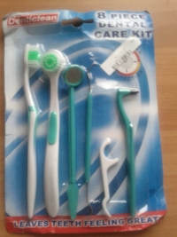 8pcs Home Dental Care Kit Floss Stain Tongue Picks Teeth Tool