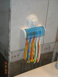 5 Set Home Bathroom Toothbrush SpinBrush Suction Holder 