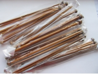 36pcs 18 Size Carbonize Bamboo Single Pointed Knitting Needles Set 