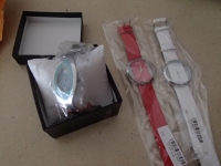 Unisex Leather Transparent Dial Hollow Quartz Wrist Watch