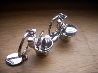 Sliver Mini Sit Closestool Pattern Pendant Keychain Key Jewelry