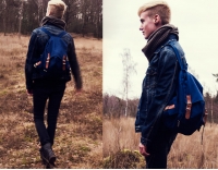 Unisex Canvas Hiking Side Pocket Backpack Shoulder Bag 