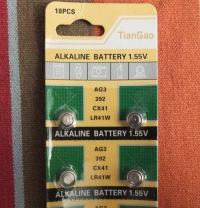 10 pcs AG3 392A CX41 LR41W Alkaline Watch Button Cell Battery 1.55V