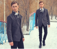 Men's Casual Slim Fit Wool Jacket Coat 