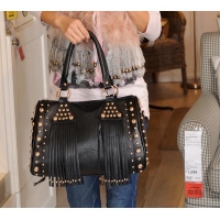 Fashion Punk Style Women Rivets Tassel PU Handbag Cross Body Bag