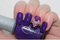 3D Glitter Purple White Black Metallic Rhinestones Nail Art Stickers 
