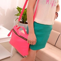 New Fashion Simple Candy Color Women Girls Handbag Cross Body Bag