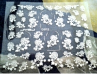 3D Silver White Chrysanthemum Flower Nail Art Stickers 