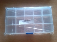 15 Cells Compartment Plastic Storage Box Adjustable Detachable for Nail Tip Gems Little Stuff