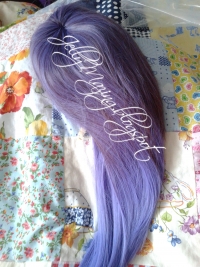 Light Purple Gradient Fashion Long Straight Wig