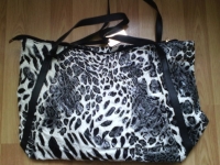 New Fashion Large Cotton Fabric Leopard Women Handbag Shoulder Bag