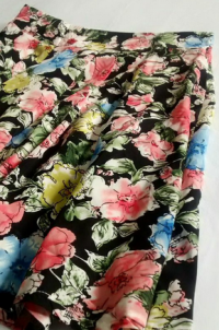 Sweet Ruffle Pleat Floral Prints Chiffon Skirt