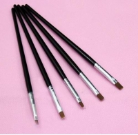 5Pcs Tiny Nail Art Acrylic UV Gel Pen Painting Flat Brush Set Tool
