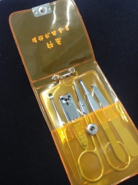 Stainless Steel Nail Clipper Set Earpick Tweezer File Scissors Kit