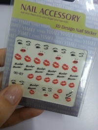 3D Lips Nail Decal Sticker Nail Art Decoration