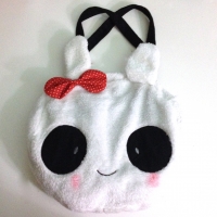 Cute Lovely Women Rabbit/Panda Pattern Handbag Plush Fur Shoulder Bag