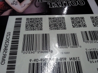 Bar Code Totem Design Waterproof Temporary Tattoo Sticker Paper