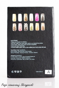 Nail Art Foils Transfer Glitter Tips Adhesive Top Coat Set