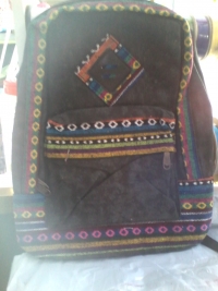 New Folk Style Canvas Women Backpack School Bookbag Travel Rucksack