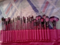 MSQ 24Pcs Pink Soft Persian Wool Makeup Cosmetic Brushes Set Kit