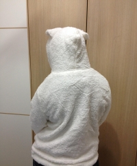 Women Thicken Warm Plush Fleece Bunny Ears Tail Hooded Outerwear