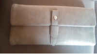 New Korean Style Retro Rivet Nubuck Leather Lady Long Purse Wallet