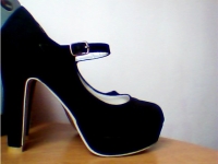 Sexy Platform Ankle High-heeled Pumps A Word Cingulate Women Shoes