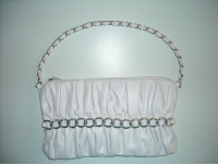 Elegant PU Leather Candy Color Pleated Handbag Crossbody Bag