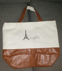 Women Retro PARIS Eiffel Tower Print Canvas Handbag Shoulder Bag