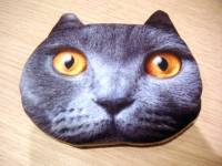 Women 3D Cat Pussy Head Face Zipper Purse Wallet Pouch Coin Handbag