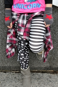 Zanzea Fashion Punk Street Stlye US Flag Star Stripe Print Leggings