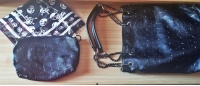 European Style Women Black Skull Scarf Lash Bag Handbag Shoulder Bag