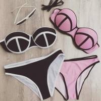 Structured Bright Wet Bikini Sexy Triangle Swimsuit  For Women
