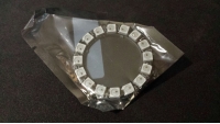 1x RGB LED Ring-16 x WS2812 5050 With Integrated Drivers Round Light DC4V-7V