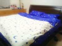 Honana 4pcs Bedding Pillow Suit Polyester Fibre Star Moon Reactive Printed Bedding Sets