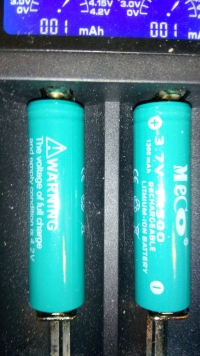 2pcs MECO 3.7V 1200mAh Rechargeable 14500 Li-ion Battery