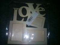 Sweet Love Wooden Photo Frame White Base DIY Picture