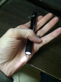 MXDL 3W LED Mini Pen LED Flashlight Torch 2xAAA Black