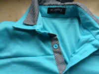 Men Spring Fall Cotton Blend False Double Collar Long Sleeve Polo Shirt