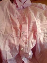 Elegant Women Stripe Lapel Button Long Sleeve Irregular Hem Shirt Dress