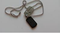 Unisex Stainless Steel Cross Bible Pendant Tag Chain Necklacee
