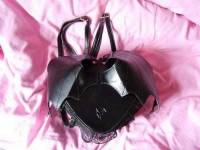 Girl Three-dimensional Lace Cool Wings Black Backpack School Bag 