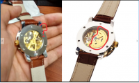 SEWOR Golden Case Mechanical Leather Skeleton Men Wrist Watch