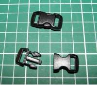 12Pcs Black Plastic Curved Release Clasp Buckles Umbrella Rope Bracelet Buckles