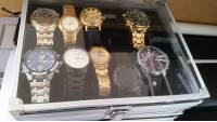 12 Grid Aluminium Watch Box Display Case Organizer Clear Top Jewelry Storage