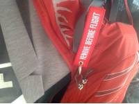 Remove Before Flight Keyring Luggage Tag Zipper Pull Woven Keychain