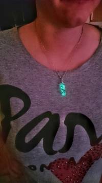Luminous Glow In Dark Wire Wrapped Crystal Stone Pendant Necklace