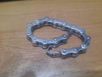Silver Black Stainless Steel Motorcycle Bike Chain Bracelet For Men